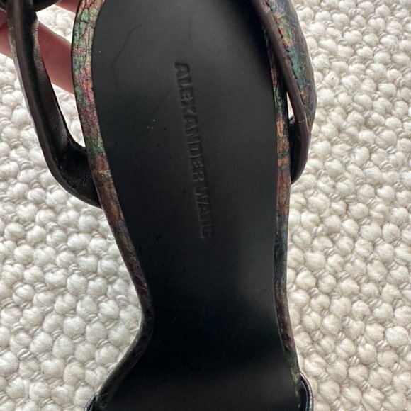 Alexander Wang Metallic Animal Skin Strappy Heels - Picture 4 of 6